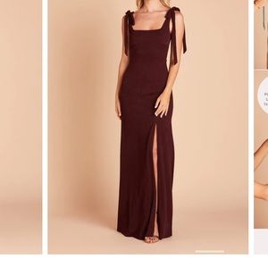 Bridesmaids dress with convertible straps.